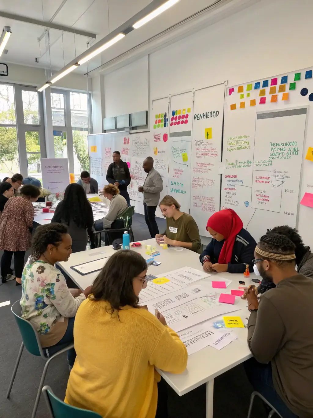 A photo of a community workshop facilitated by ASS SALON DE L'HABITAT DE LA CHARENTE, demonstrating active participation and knowledge sharing.